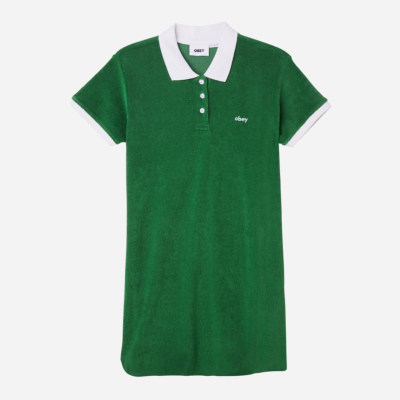 OBEY W - CLARE POLO DRESS - Agundant green