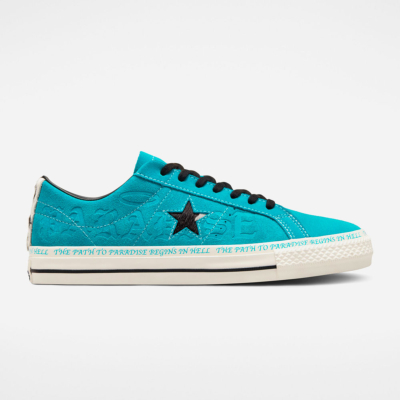 CONS CONVERSE x PARADISE NYC - ONE STAR PRO OX  - RAPID TEAL BLACK EGRET