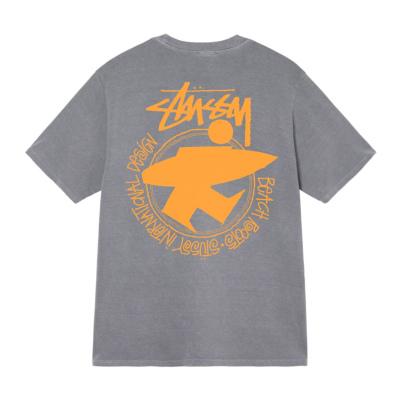STUSSY - BEACH ROOTS PIGMENT DYED TEE - GREY