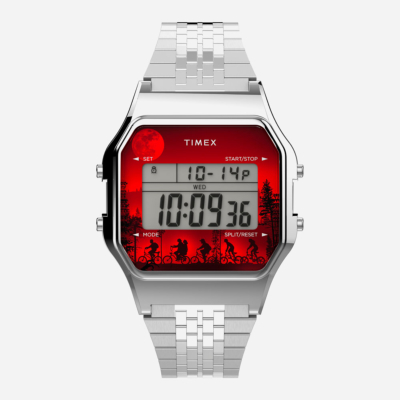 TIMEX - T80 x STRANGER THINGS - Silver Red