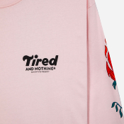 TIRED - NOTHING L/S ORGANIC TEE - Pink