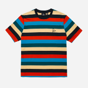 PARRA - STACKED PETS ON STRIPES TEE - Multi