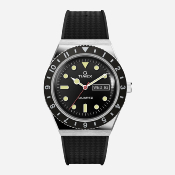 TIMEX - Q TIMEX 38MM SYNTHETIC RUBBER - Stainless Steel Black