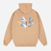 MAGENTA -DOVES PLANT HOODIE - CAFE