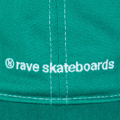 RAVE SKATEBOARDS - CORE LOGO CAP - Dark teal White