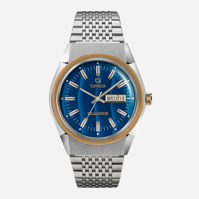 TIMEX Q REISSUE FALCON EYE 38mm - Stainless Steel Blue Gold