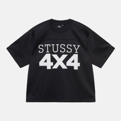 STUSSY - 4X4 MESH FOOTBALL JERSEY - Black