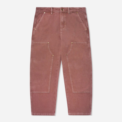 BUTTER GOODS - WASHED CANVAS DOUBLE KNEE PANTS - Brick