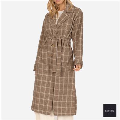 AMUSE SOCIETY EMMANUELLE WOVEN TRENCH - Black