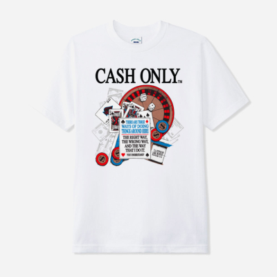 CASH ONLY - CASINO TEE - White
