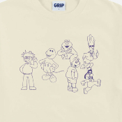 CLASSIC GRIP - CONFUSED CHARACTERS T-SHIRT - Cream