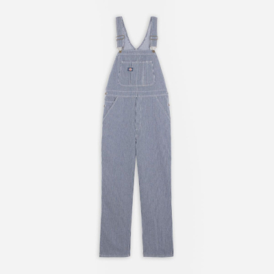 DICKIES - CLASSIC HICKORY BIB - Airforce Blue Hickory