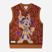 BUTTER GOODS X DISNEY -  STARRY SKIES KNITTED VEST - Brown