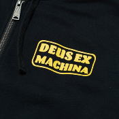 DEUS EX MACHINA - SERVICE ZIP HOODIE -  BLACK