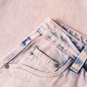 DIME - BAGGY DENIM PANTS - Overdyed Pink