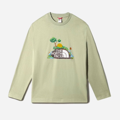 THE NORTH FACE - HERITAGE L/S GRAPHIC TEE - TEA GREEN
