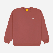 DIME -  CLASSIC SMALL LOGO CREWNECK - WASHED MAROON