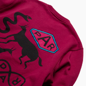 PARRA - SNAKED BY A HORSE CREW NECK SWEATSHIRT - Beet Red