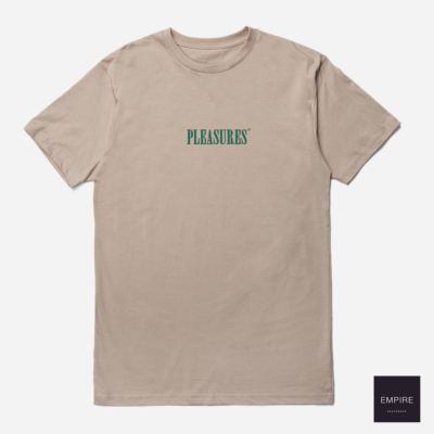 PLEASURES CORE EMBROIDERED T-SHIRT SAND