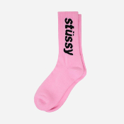 STUSSY - HELVETICA SOCKS - Pink Black