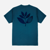 MAGENTA - VELVET PLANT TEE - PETROL BLUE
