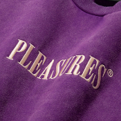 PLEASURES - SOUR WASHED CREWNECK - Purple