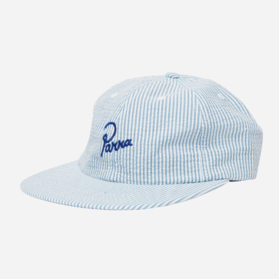 PARRA - CLASSIC LOGO 6 PANEL HAT - White Blue