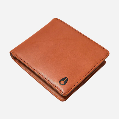 NIXON - PASS LEATHER COIN WALLET - Saddle