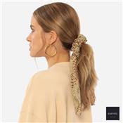 AMUSE SOCIETY SWEPT AWAY WOVEN SCRUNCHIE SCARF - Natural