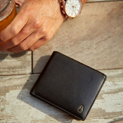 NIXON - PASS LEATHER COIN WALLET - Brown