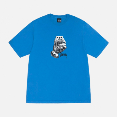 STUSSY - ALL BETS OFF PIG DYED TEE - BLUE