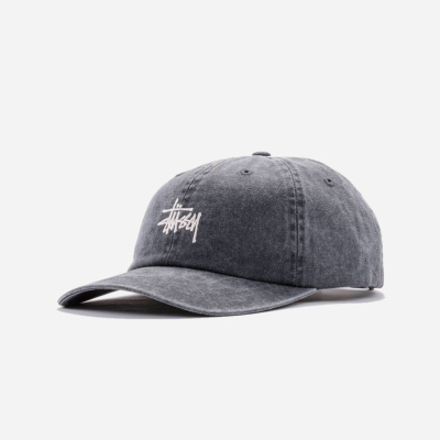 STUSSY - WASHED STOCK LOW PRO CAP - Charcoal