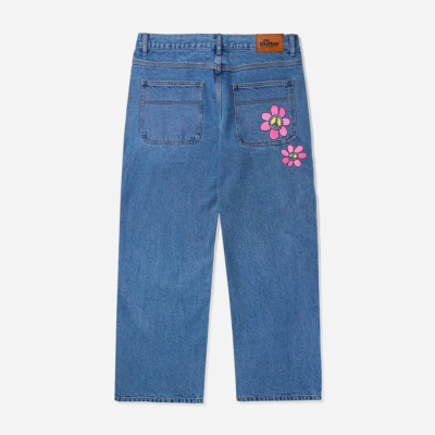 BUTTER GOODS - FLOWER DENIM PANTS (RELAXED) - WASHED INDIGO