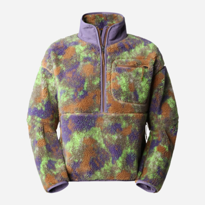 THE NORTH FACE WOMEN - EXTREME PILE PULLOVER - Utility Brown Stippled Camo Print