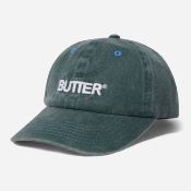 BUTTER GOODS - ROUNDED LOGO 6 PANEL CAP - Washed Jade
