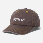 BUTTER GOODS - ROUNDED LOGO 6 PANEL CAP - Washed Oakwood