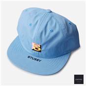 STUSSY COTTON NYLON STRAPBACK CAP - Light Blue
