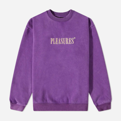PLEASURES - SOUR WASHED CREWNECK - Purple