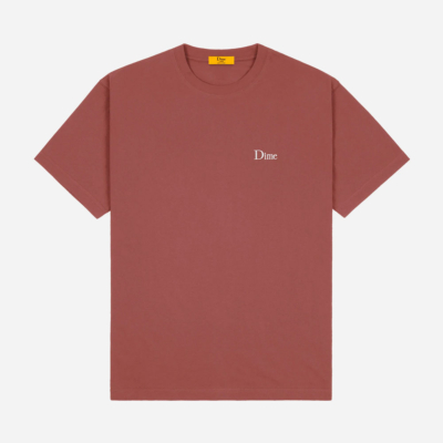 DIME - CLASSIC SMALL LOGO TEE - WASHED MAROON