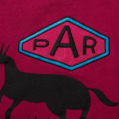 PARRA - SNAKED BY A HORSE CREW NECK SWEATSHIRT - Beet Red