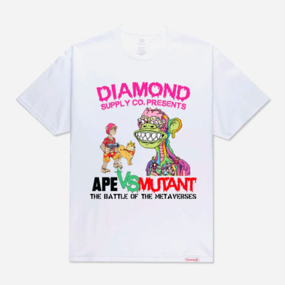 DIAMOND - APE VS MUTANT TEE - White