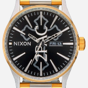 NIXON x TUPAC - SENTRY STAINLESS STEEL - Gold / Silver / Black