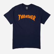 THRASHER - BURN IT DOWN TEE - Navy