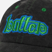 BUTTER GOODS - SWIRL 6 PANEL CAP - Washed Black