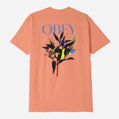 OBEY - BOTANICAL TEE - Coral