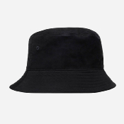 STUSSY - BRUSHED BIG BASIC BUCKET HAT - BLACK