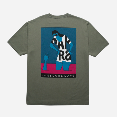 PARRA - INSECURE DAYS TEE -  Greyish Green